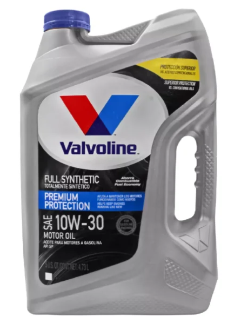 Envase de aceite VALVOLINE VALVOLINE FULL SINTETICO 10W30 PREMIUM PROTECTION - GL 4.73LT grado 10W30 - Lubricentro Piloto